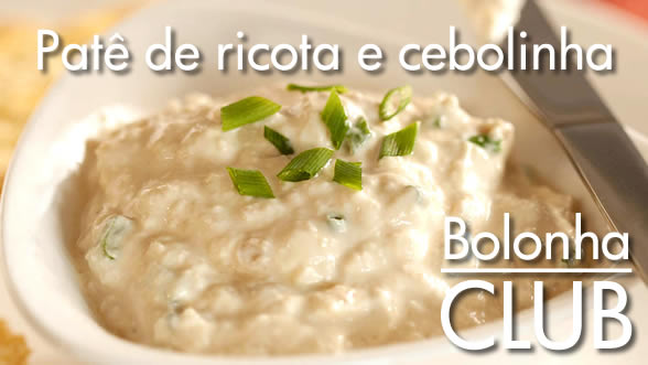 Receita de patê de ricota com cebolinha